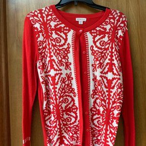 Red and White Cardigan
